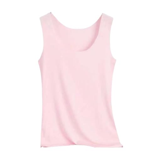 SYLDMKJ Camisole Frauen Weste Camisole Frauen Atmungsaktiv Ärmellose T-Shirt Dehnbares Unterhemd-Rosa-3Xl von SYLDMKJ