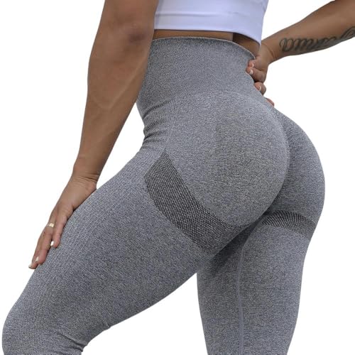 SYLDMKJ Damen-Athletik-Leggings Fitness Für Frauen Nahtlos Yogahosen Sportbekleidung Elastizität Hochtaille Fitness Leggings Squat Sportswear-Rosa-XL von SYLDMKJ