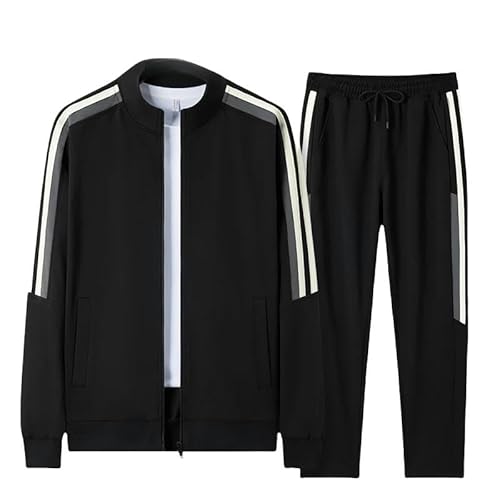 SYLDMKJ Damen Sporthose Frühling Und Herbst Sport Shirt, Sport Hosen, Männer Set, Zweiteiliger Lauf Sport Anzug-Grau-5Xl von SYLDMKJ