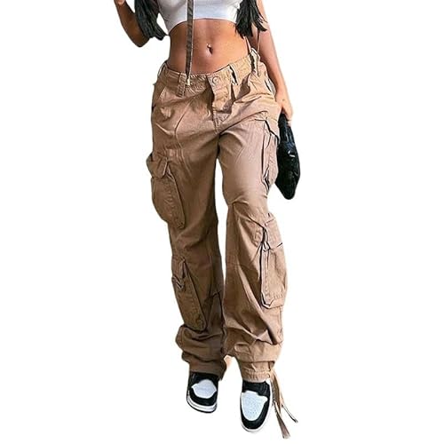 SYLDMKJ Damenjeans Herbst- Und Winter Frauenstraßen Hip-Hop-Denim-Overall-Hosen Casual Hosen Trend-Khaki-S von SYLDMKJ