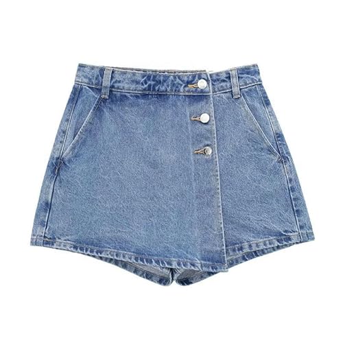 SYLDMKJ Jeans Shorts Damen Damen -Denim -Shorts -Shorts -Shorts Für Frauen, Die Zufällige Schicke Damen Culottes Lauten-Blau-M von SYLDMKJ