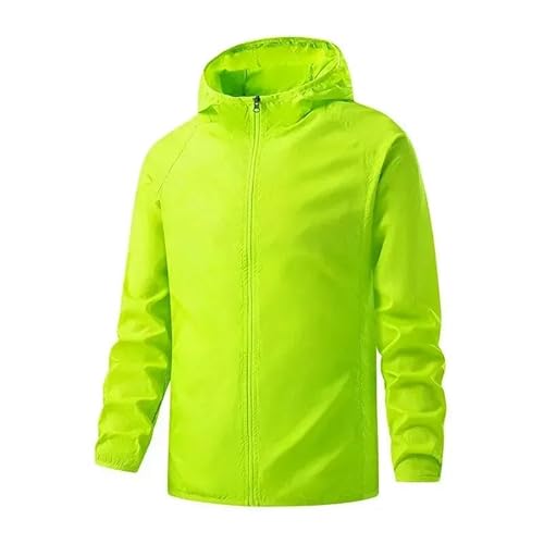 SYLDMKJ Mens Jacket Unisex Reise Jacke Erwachsener wasserdichte Sonnenschutz Windbrecher Campingbergsteiger Kleidung-Grün-M von SYLDMKJ