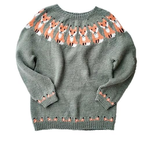SYLDMKJ Pullover Damen Herbst Frauen Winter Herbst Pullover Lässig Losen Runden Hals Vintage Strickpullover Top-Fuchs-L SYLDMKJ Pullover Damen Herbst Frauen Winter Herbst Pullover Lässig Losen Runden Hals Vintage Strickpullover Top-Fuchs-L von SYLDMKJ