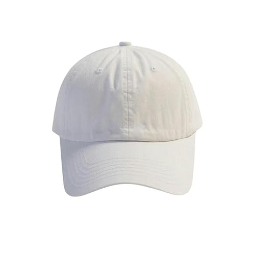 SYLDMKJ Trucker Cap Herren Peaked Cap Korean Style Simple Und Casual All-Matching Baseball Cap Soft Top Gebogene Krempe Hut-Weiss-Einstellbar von SYLDMKJ