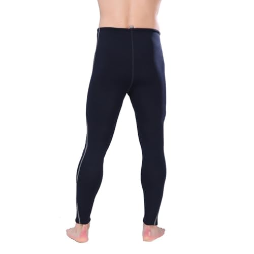 Neoprenanzug Hose Mann Frauen, 3mm Hohe Taille Warmhalten Für Schwimmen Tauchen Surfen Schnorcheln (Color : Schwarz, Size : XL) von SYLUOQP
