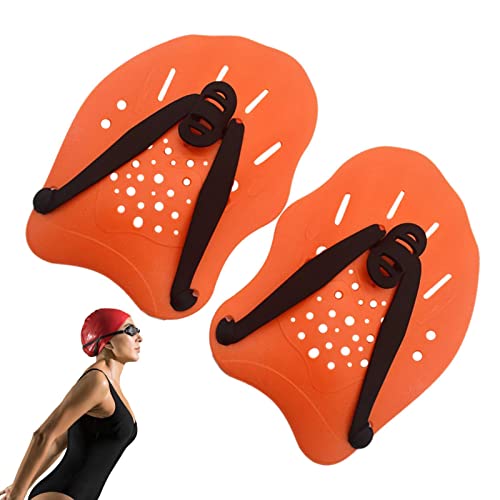 Schwimm-Handpaddel – Schwimmausrüstung für Erwachsene, Unisex, Erwachsene, Schwimmtraining, Power-Hilfe, Handpaddel mit Silikonstreifen für Damen und Herren Synyey von SYNYEY