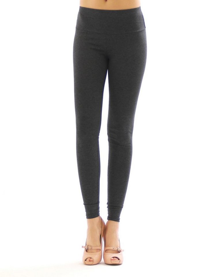 SYS Leggings Damen Leggings lang hoher Bund Baumwolle blickdicht von SYS