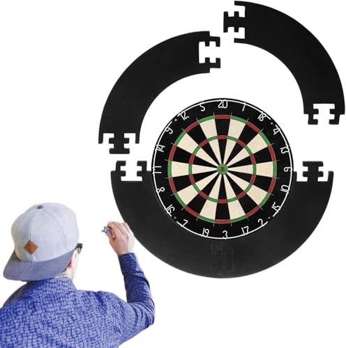 SZKKQKJ Dart Catchring Surround, Surround Auffangring Dart Backboard, 5-Teiliger Dartscheiben-Einfassung,Schwarz, für die Wandschutz Backboard Protection SZKKQKJ Dart Catchring Surround, Surround Auffangring Dart Backboard, 5-Teiliger Dartscheiben-Einfassung,Schwarz, für die Wandschutz Backboard Protection von SZKKQKJ