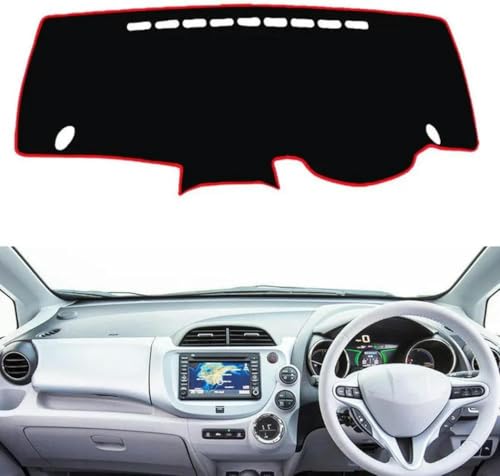 SZMBHSD Auto Armaturenbrett Abdeckung;für Honda FIT Jazz 2009-2013 / FIT Shuttle 2011-2014 Dashboard Cover Schutzschild Interior Styling ZubehöR von SZMBHSD