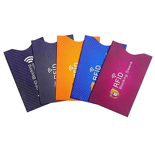 TÜV geprüfte RFID Blocking NFC Schutzhüllen (5 Stück) für Kreditkarten EC-Karten Bankkarten Reisepass Ausweise | Kartenhüllen NFC-Blocker für Kreditkarte und EC Karte Schutz-Hülle Kreditkartenhülle von SZXMDKH