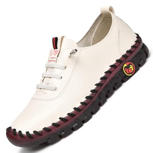 SZYDM Loafer für Damen, bequem, zum Hineinschlüpfen, lässige Lederschuhe, Wanderschuhe, Outdoor-Fahrschuhe, modische Blumenkunst-Sneaker, bemalte Damen-Reiseschuhe,Weiß,41EU SZYDM Loafer für Damen, bequem, zum Hineinschlüpfen, lässige Lederschuhe, Wanderschuhe, Outdoor-Fahrschuhe, modische Blumenkunst-Sneaker, bemalte Damen-Reiseschuhe,Weiß,41EU von SZYDM