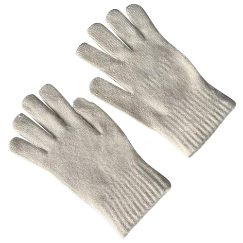 Y2K Vollfinger-Handschuhe mit glitzernden Strasssteinen, Winter, Outdoor-Aktivitäten, Touchscreen, Unisex, kaltes Wetter, Strickhandschuhe für Damen von Saddgo