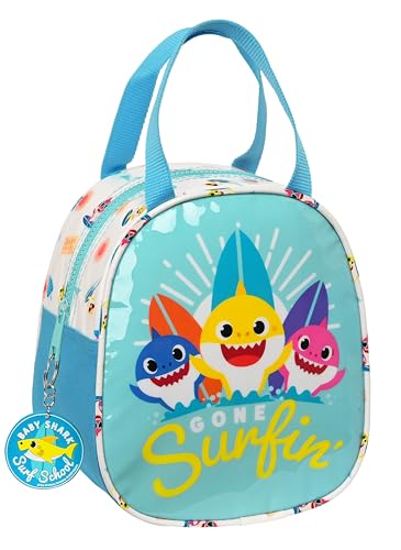BABY SHARK SURFING Lunchtasche, Tasche, Tasche, Tasche, Qualität und maximale Stärke, Lebensmittelhalter, Erholung, 19 x 14 x 22 cm, Blau und Weiß, blau/weiß, Estándar, Casual BABY SHARK SURFING Lunchtasche, Tasche, Tasche, Tasche, Qualität und maximale Stärke, Lebensmittelhalter, Erholung, 19 x 14 x 22 cm, Blau und Weiß, blau/weiß, Estándar, Casual von safta
