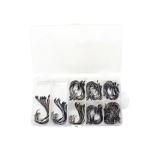150Pcs Größe 1#-3/0# Kreis Angelhaken, Kohlenstoffstahl Fischereihaken mit Klarer Aufbewahrungsbox für Salzwasser Süßwasser Eingestellt 150Pcs Größe 1#-3/0# Kreis Angelhaken, Kohlenstoffstahl Fischereihaken mit Klarer Aufbewahrungsbox für Salzwasser Süßwasser Eingestellt von SagaSave