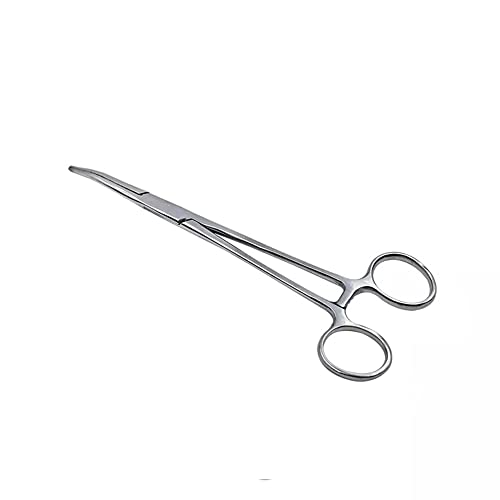 Gebogene hämostatische Pinzette aus Edelstahl, 16cm Angelzange Pinzette für Angelhaken, Tierzupfen, Mundreinigung Gebogene hämostatische Pinzette aus Edelstahl, 16cm Angelzange Pinzette für Angelhaken, Tierzupfen, Mundreinigung von SagaSave
