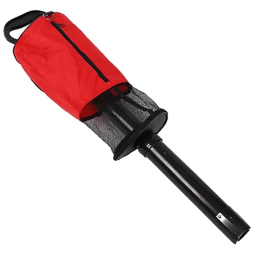 Golf Ballsammler mit Golfball Halter, Golfball-Retriever Pick-up Shag-Bag, Sport Zubehör (Rot) von SagaSave