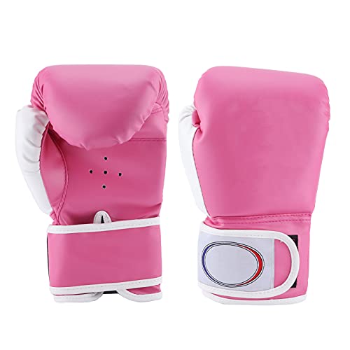 1 Paar -Boxhandschuhe, Boxsack-Training, Sparring- für Jungen und Mädchen (Rosa) von Sahgsa