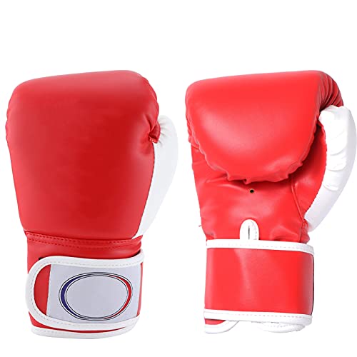 1 Paar -Boxhandschuhe, Boxsack-Training, Sparring- für Jungen und Mädchen (Rot) von Sahgsa