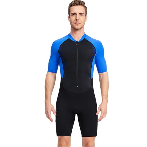 SaiDuoDuo 1,5 mm Neopren Front Zip Neoprenanzug, Shorty Neoprenanzug für Herren Damen, UV-Schutz Quick Dry Sunsuit,Men Blue,S SaiDuoDuo 1,5 mm Neopren Front Zip Neoprenanzug, Shorty Neoprenanzug für Herren Damen, UV-Schutz Quick Dry Sunsuit,Men Blue,S von SaiDuoDuo