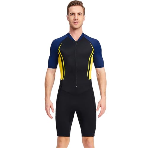 SaiDuoDuo 1,5 mm Neopren Front Zip Neoprenanzug, Shorty Neoprenanzug für Herren Damen, UV-Schutz Quick Dry Sunsuit,Men Yellow,L SaiDuoDuo 1,5 mm Neopren Front Zip Neoprenanzug, Shorty Neoprenanzug für Herren Damen, UV-Schutz Quick Dry Sunsuit,Men Yellow,L von SaiDuoDuo