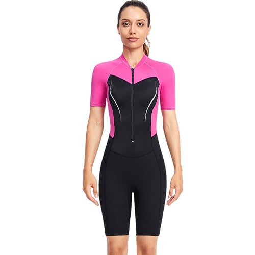 SaiDuoDuo 1,5 mm Neopren Front Zip Neoprenanzug, Shorty Neoprenanzug für Herren Damen, UV-Schutz Quick Dry Sunsuit,Women pink,M SaiDuoDuo 1,5 mm Neopren Front Zip Neoprenanzug, Shorty Neoprenanzug für Herren Damen, UV-Schutz Quick Dry Sunsuit,Women pink,M von SaiDuoDuo