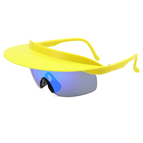 Cooles Visier-Sonnenbrille mit Schutzlinse, übergroße Brille, Outdoor-Sonnenbrille mit UV-Schutz, für Radfahren, Fahren, Sportausrüstung, Sport-Sonnenbrille für Outdoor-Aktivitäten, Sonnenschutz von Saiyana