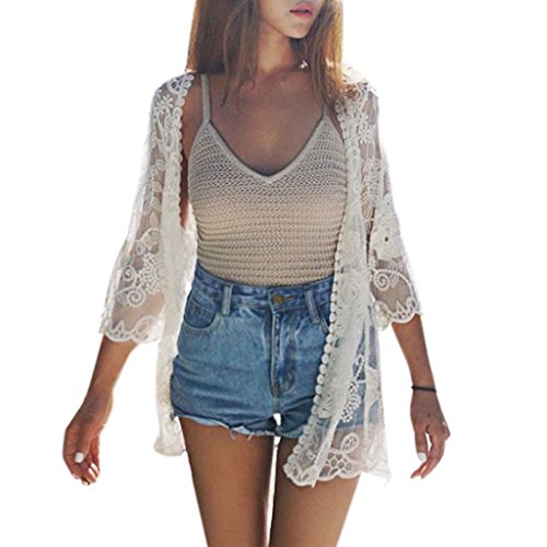 Damen-Kimono, Sommer, lässig, durchsichtig, Spitze, vorne offen, Strand-Kimono, Sonnenschutz, Kleidung, Damen-Bademode Damen-Kimono, Sommer, lässig, durchsichtig, Spitze, vorne offen, Strand-Kimono, Sonnenschutz, Kleidung, Damen-Bademode von Saiyana