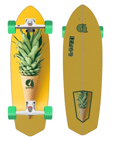 Sakari Surfskate Skateboard mit SGI Surf Skate Trucks - Pinetto 33 Sword von Sakari