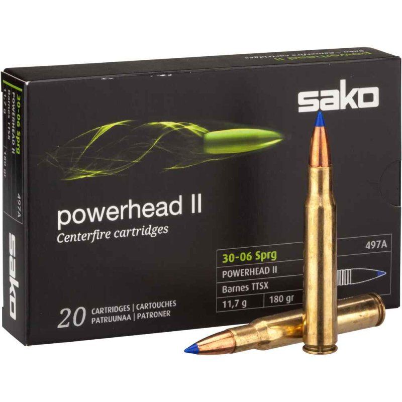 Sako .30-06 Spr. Powerhead II Barnes TTSX 180grs. 20 Schuss Sako .30-06 Spr. Powerhead II Barnes TTSX 180grs. 20 Schuss von Sako