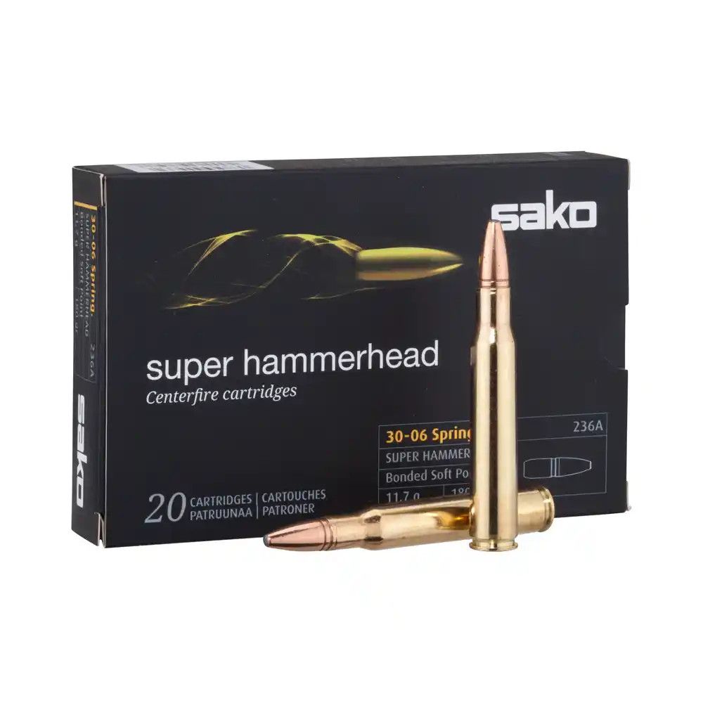 Sako .30-06 Spr. Super Hammerhead 180grs, 20 Schuss Sako .30-06 Spr. Super Hammerhead 180grs, 20 Schuss von Sako