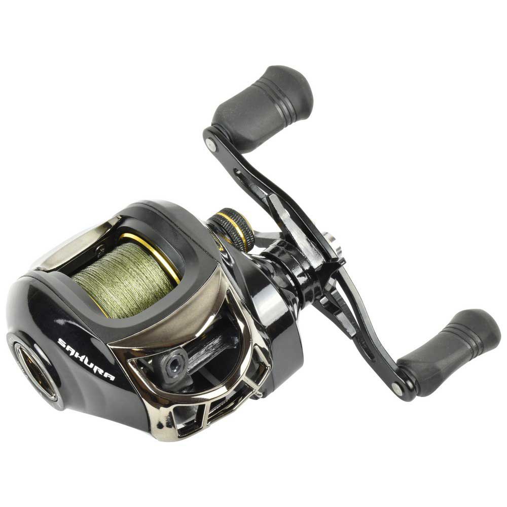 Sakura Alendo Cast Baitcasting Reel Silber Ratio: 7.1:1 von Sakura