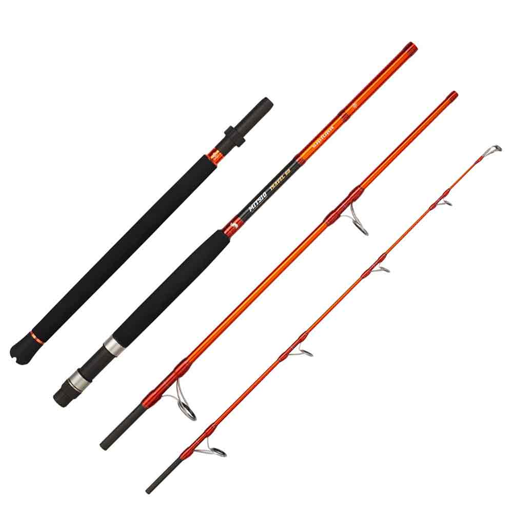 Sakura Mitsio Travel Spinning Rod Orange 2.33 m / 100-200 g von Sakura