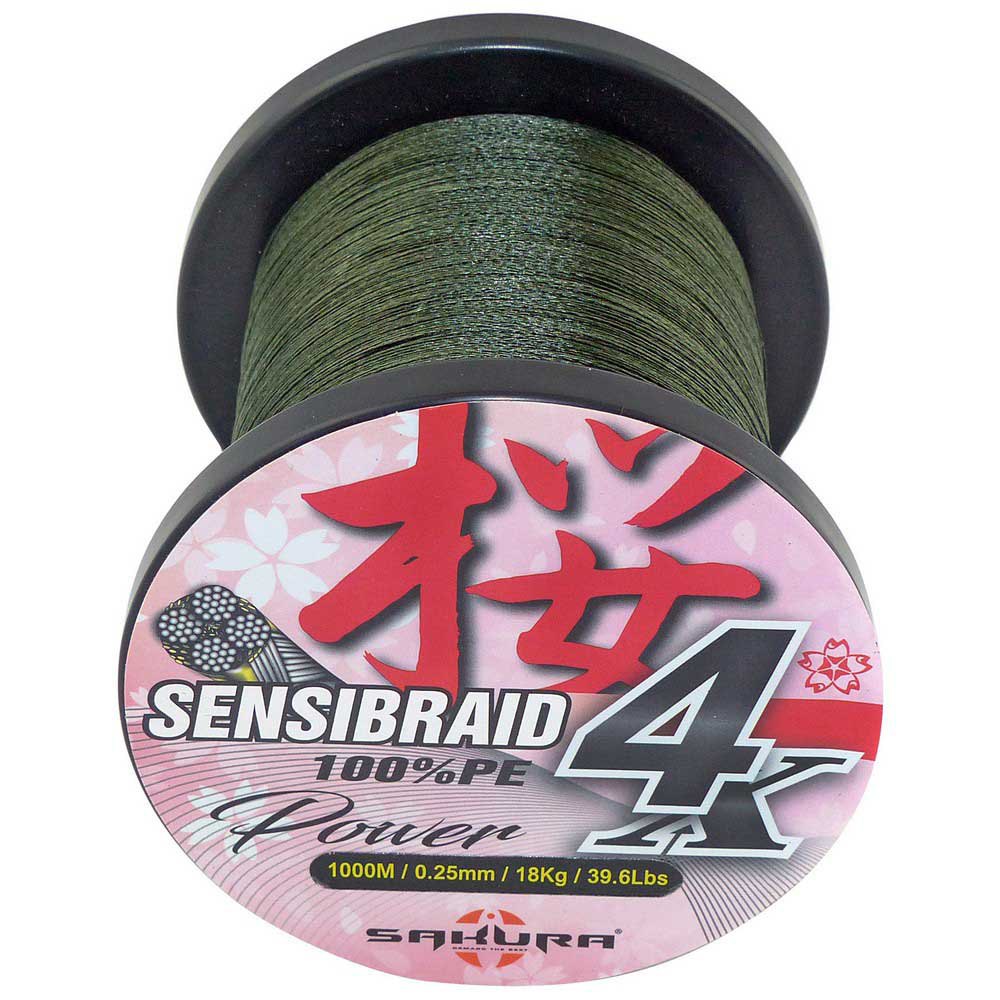 Sakura Sensibraid 4x Braided Line 1000 M Grün 0.250 mm Sakura Sensibraid 4x Braided Line 1000 M Grün 0.250 mm von Sakura