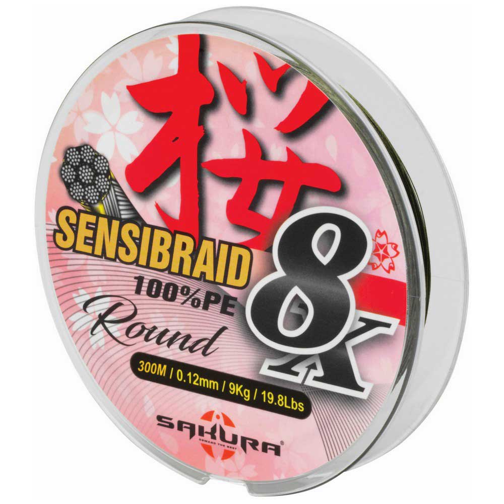 Sakura Sensibraid 8x Braided Line 300 M Grün 0.180 mm von Sakura