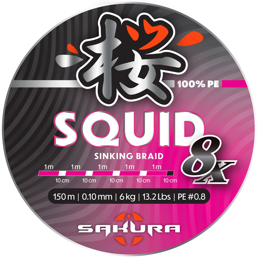 Sakura Squid 8 Braided Line 150 M Blau 0.080 mm von Sakura