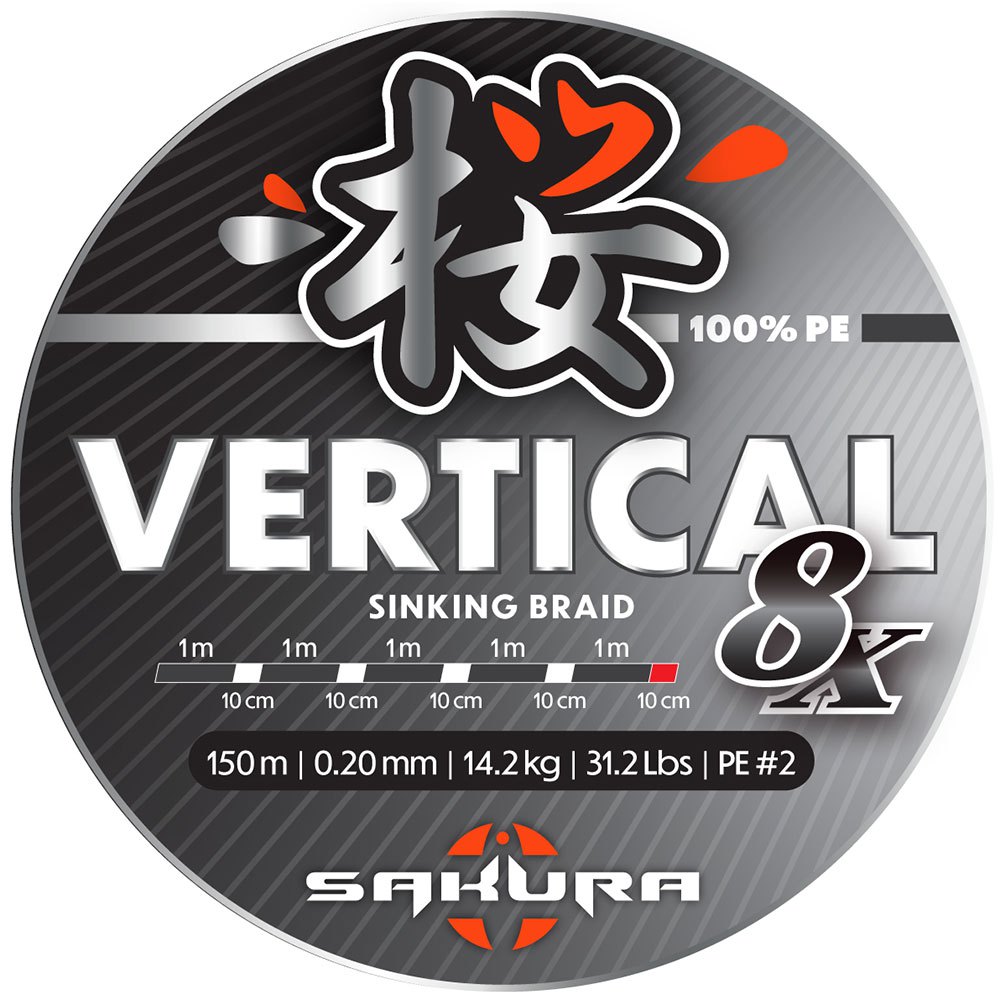 Sakura Vertical 8 Braided Line 150 M Schwarz 0.150 mm von Sakura