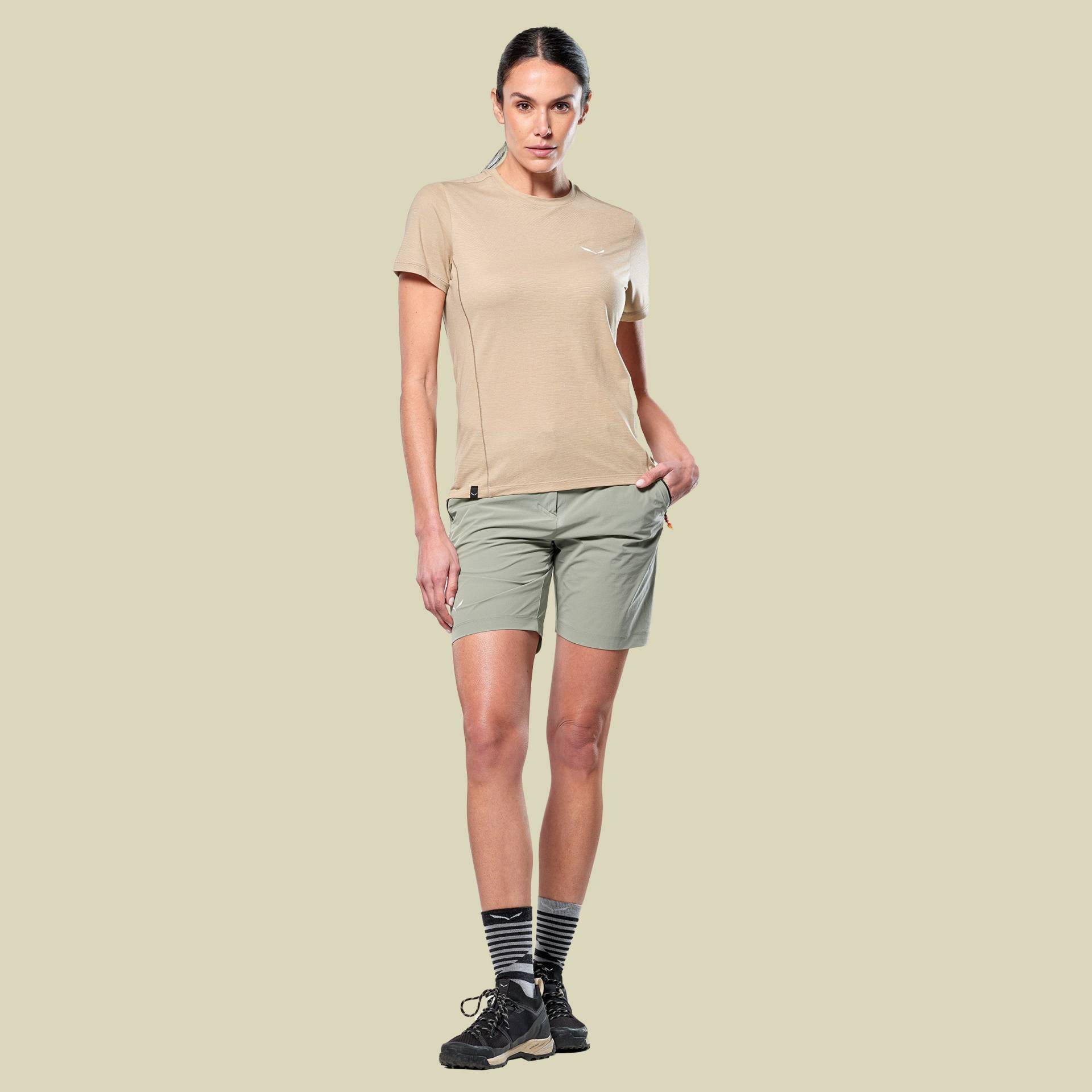 Puez Dry T-Shirt Women 42 beige - quicksand von Salewa