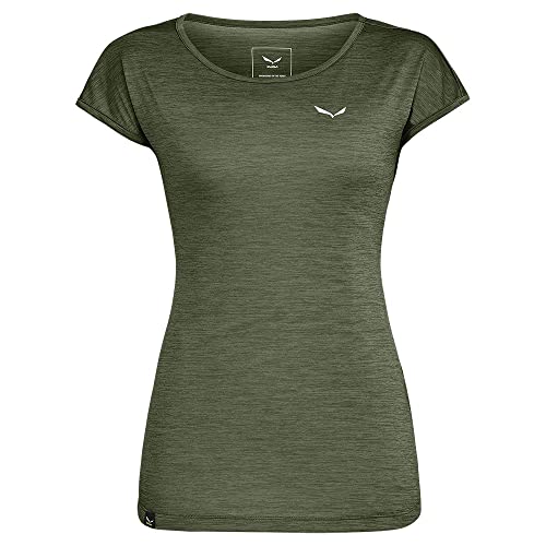 Salewa Damen Puez Melange Dry W S/S Tee Jacke, Dark Olive Melange, 44 EU Salewa Damen Puez Melange Dry W S/S Tee Jacke, Dark Olive Melange, 44 EU von Salewa