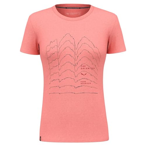 Salewa Damen Pure Skyline Dry W T-shirt., Lantana Pink Melange, XS EU von Salewa