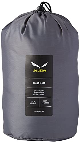 Salewa Unisex Erwachsene Micro II 800 Powerloft Sleeping Bag Schlafsack, Blue Danube, Right von Salewa