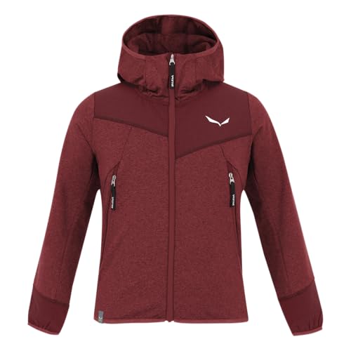 Salewa Unisex Agner Melange Pl K Fz Hdy Hoodie, Syrah, 140 EU von Salewa