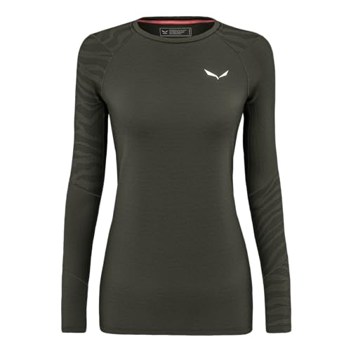 Salewa Damen Cristallo Warm Amr W L/S Tee. Longsleeve Tee, Dark Olive, XL EU Salewa Damen Cristallo Warm Amr W L/S Tee. Longsleeve Tee, Dark Olive, XL EU von Salewa