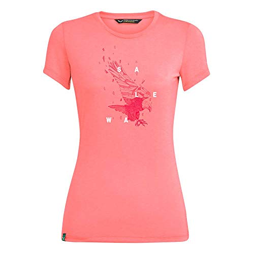 SALEWA Damen Blusen und T-Shirts Eagle Figure Dri-Rel W S/Tee, Shell Pink Melange, 50/44, 00-0000027749 von Salewa