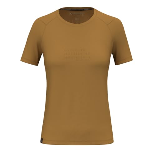 Salewa Damen Eagle Poem Dry Women T-Shirt, Golden Brown, XL EU von Salewa