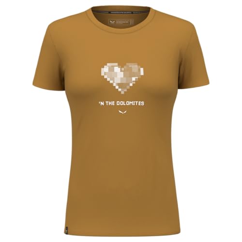 Salewa Damen Pure Heart Dry W T-Shirt, Golden Brown, XXL EU von Salewa