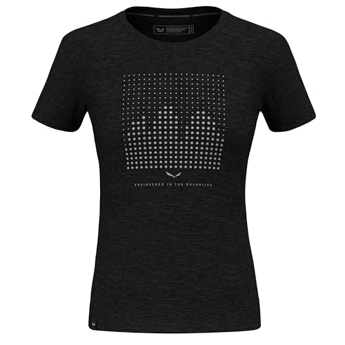 Salewa Eagle Dotted Mountain Trainer Merino T-Shirt Damen, Schwarz, XL Salewa Eagle Dotted Mountain Trainer Merino T-Shirt Damen, Schwarz, XL von Salewa