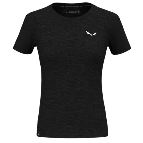 Salewa Eagle Minilogo Merino T-Shirt Women, Black Out, M von Salewa