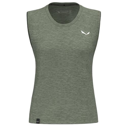 Salewa Damen Eagle Minilogo Merino Tanktop Women T-Shirt, Shadow, L EU Salewa Damen Eagle Minilogo Merino Tanktop Women T-Shirt, Shadow, L EU von Salewa