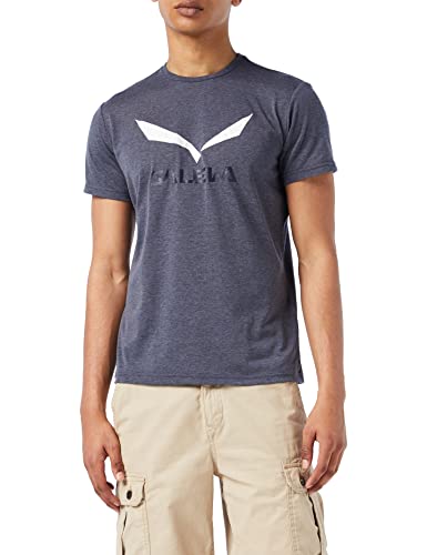 SALEWA Herren SOLIDLOGO DRY M T-SHIRT, premium navy melange, 50/L von Salewa