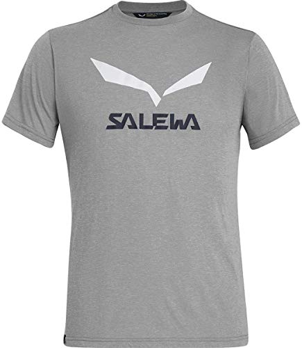 Salewa Herren Blusen und T-Shirts SOLIDLOGO Dry M S/Tee, Heather Grey, 46/S, 00-0000027018 von Salewa